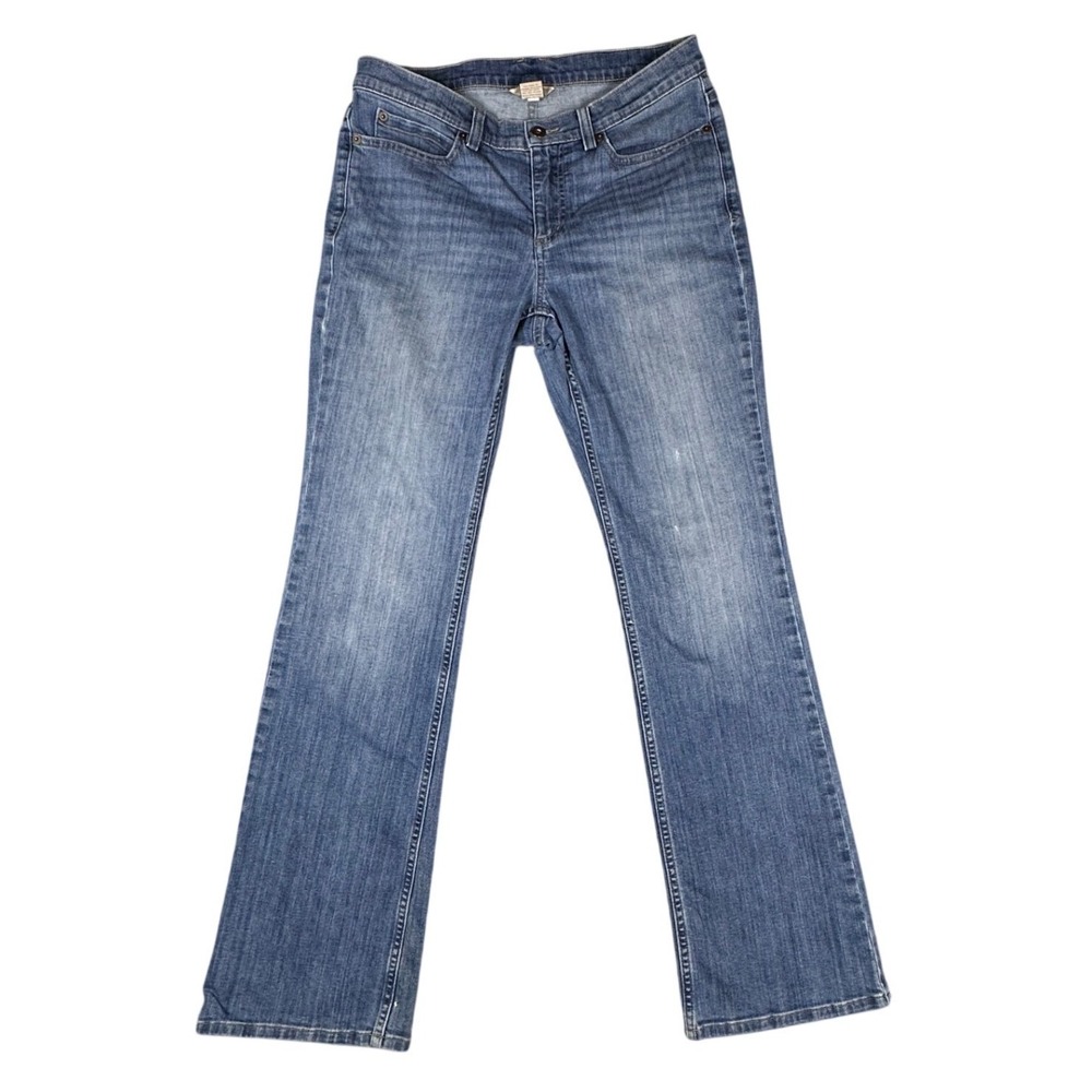 Duluth Flex Daily Denim Jeans Women's size 10 33 Mid Rise Bootcut 31"W 31"L WORK